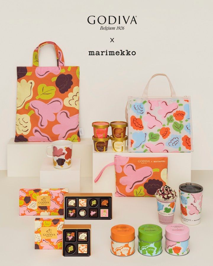 【ゴディバ×マリメッコ】“喜びが、花ひらく。”限定カラーのプリントと新フレーバーがそろうコラボレーションコレクション