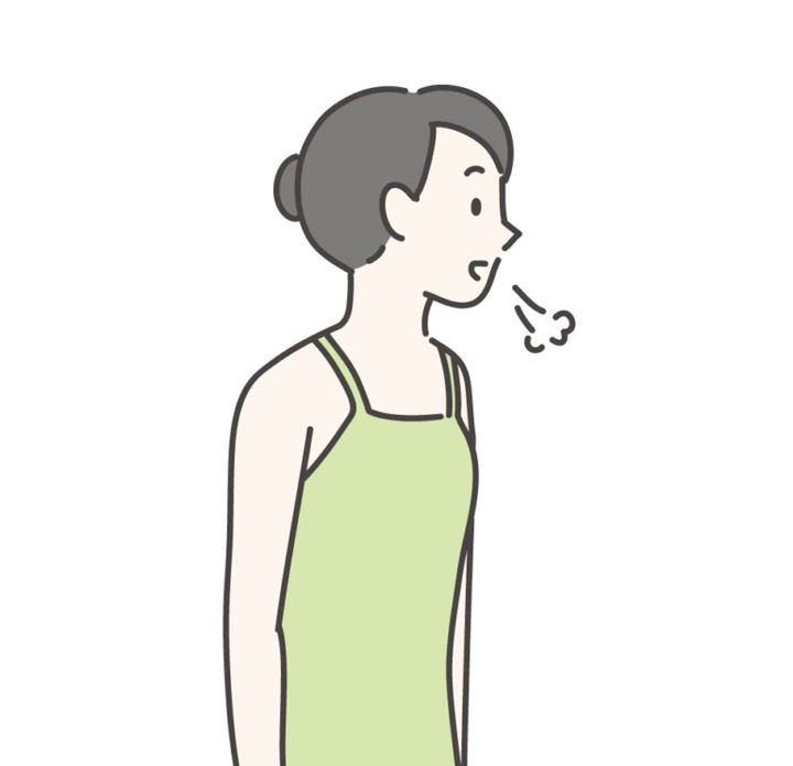 STEP【3】息を吐きながら全身を緩めます。