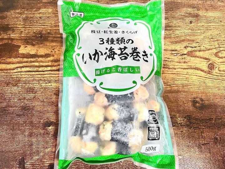 業務スーパー：3種類のいか海苔巻き