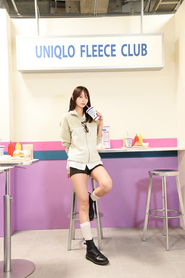 「ファストフード店」をイメージしたフォトブース。モデル：平野紗衣さん(@2lsev_) 撮影：ソムタム田井