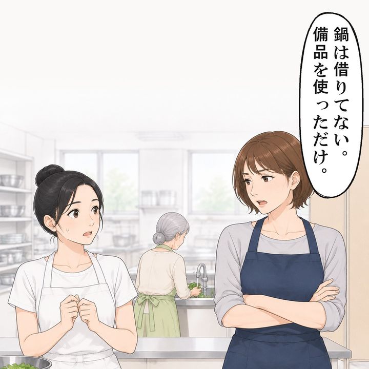 先輩は腕を組み、借りた鍋はないと言い切りました