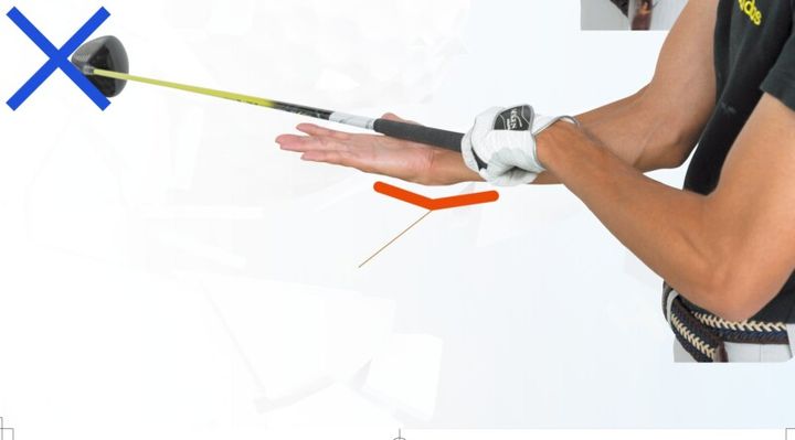 グリップは中指の第二、第三関節の間に感じる！ 切り返しでフェースを開かない手の感覚