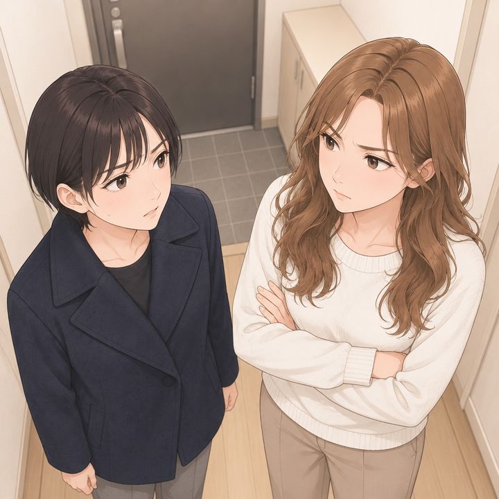 【漫画】「昨日は行ってない。4千円は払わない」と言い切る友人。疑うなら上がってと言った直後に目が泳いだ顔