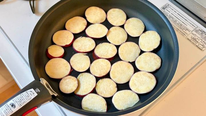 豚こまとさつまいものにんにくポン酢照り焼き