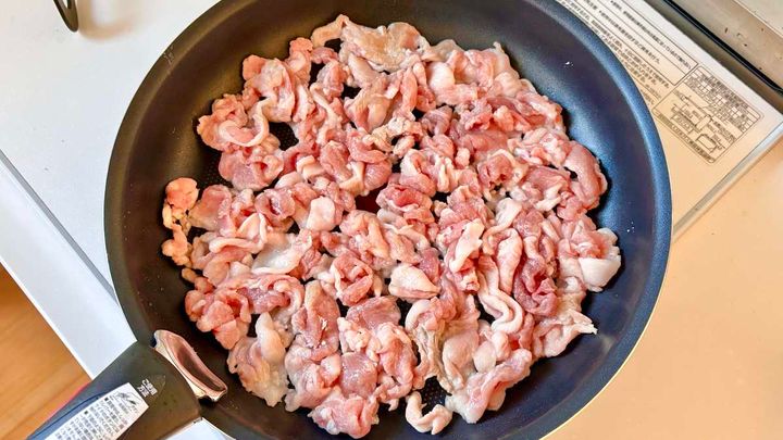 豚こまとさつまいものにんにくポン酢照り焼き