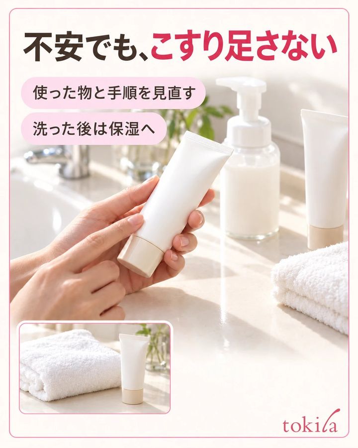 落ちたか不安でも強くこすらず、使った物と工程を確かめます。