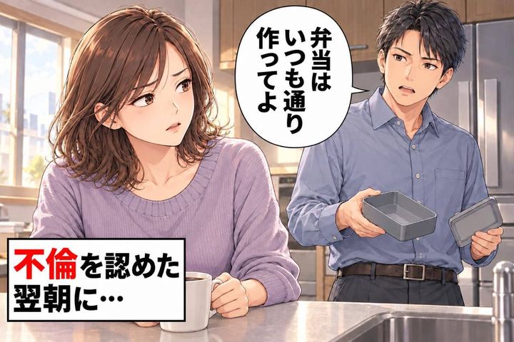 「弁当はいつも通り作ってよ」不倫を認めた翌朝も、“普段通り”を求めてくる夫。眠れなかった私は…