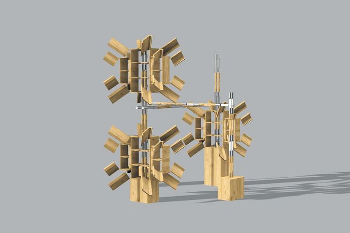 《空間を侵食する棚あるいは、棚と作用する空間》（西頭 慶恭 with Karimoku）