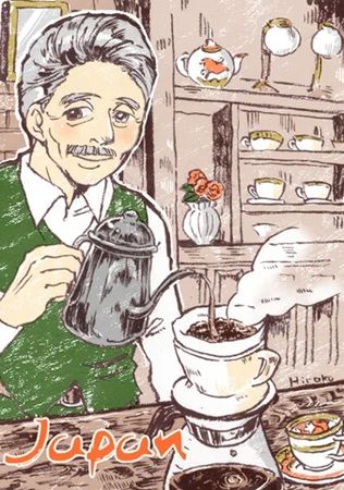 各国の“おじちゃん”の豊かな表情を描くイラストを珈琲とともに満喫！東京・駒込で「世界のおじちゃんと珈琲」展開催