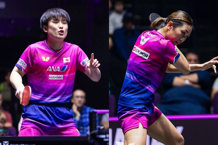 張本智和、佐藤瞳（C）WTT
