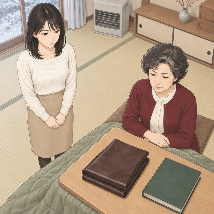 【漫画】「冬に短いスカートはやめて！」と若い頃の革スカートを押しつける義母。だが、着替えた私を見て言葉を失った