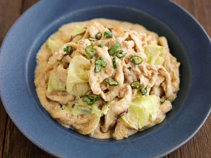 野菜をプラスしたアレンジ版の豚しゃぶ豆乳うどん