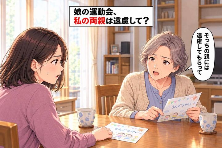 「そっちの親には遠慮してもらって！」娘の運動会に誘ったら義母がまさかのひと言。娘が描いた招待状は２枚あるのに…