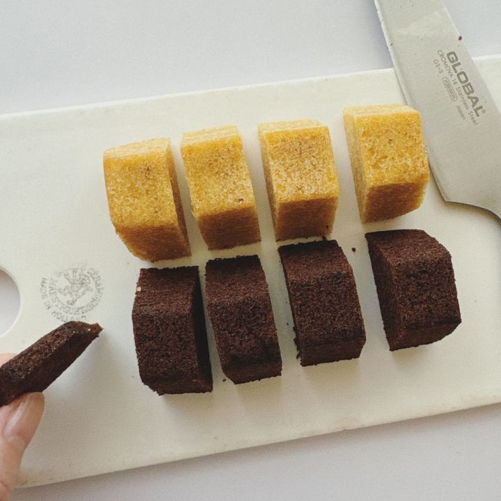 無印良品の2色のちいさなバウムでつくるしましまリボン 作り方