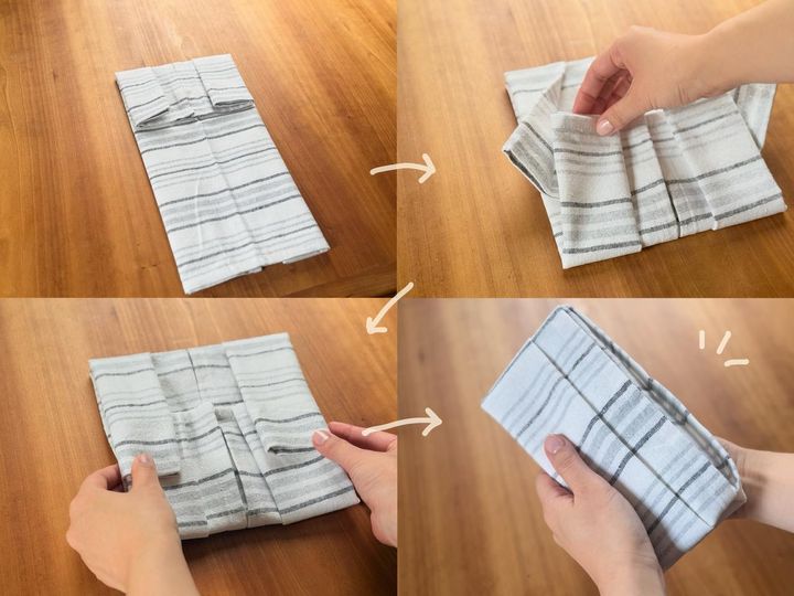 画像3: 【画像①】折るだけで4つのポケットが完成！