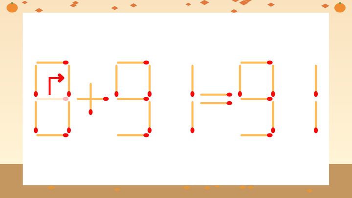 【マッチ棒クイズ】1本だけ動かして正しい式に：6+91=91？の解答画像
