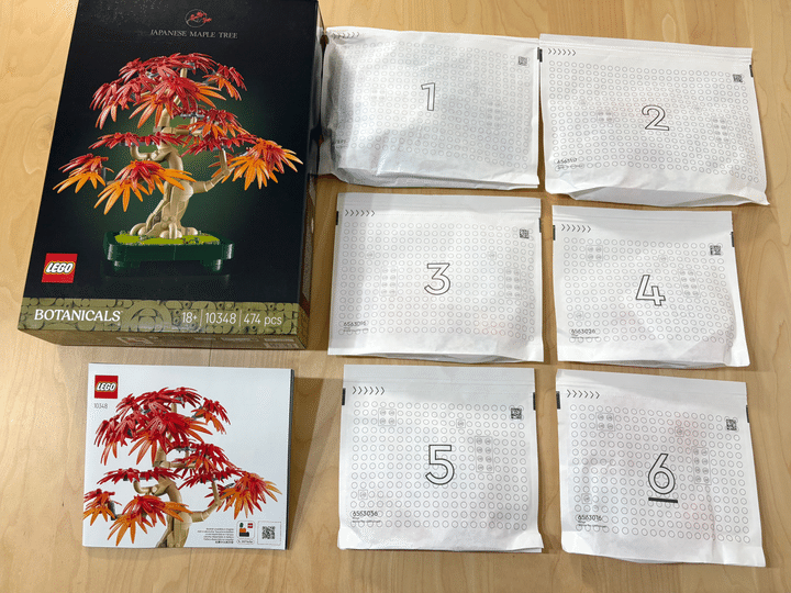 工程別で袋が分かれている