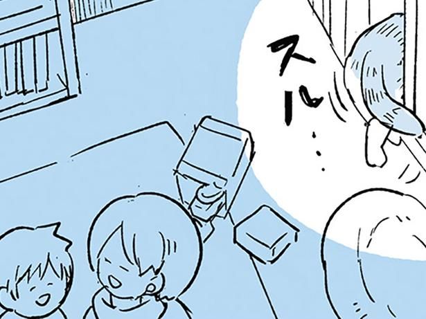 部屋を出ていった猫が… （C）みつつぐ／KADOKAWA