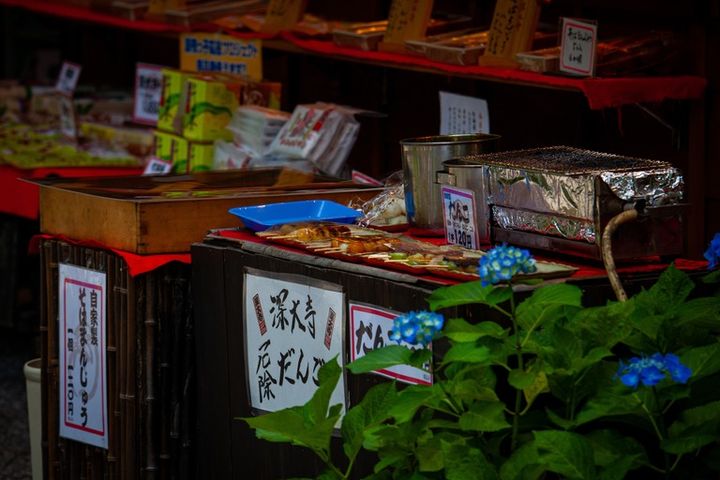 深大寺の売店のクローズアップ