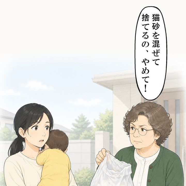 副会長は、開けたゴミ袋を私の家まで持ってきました