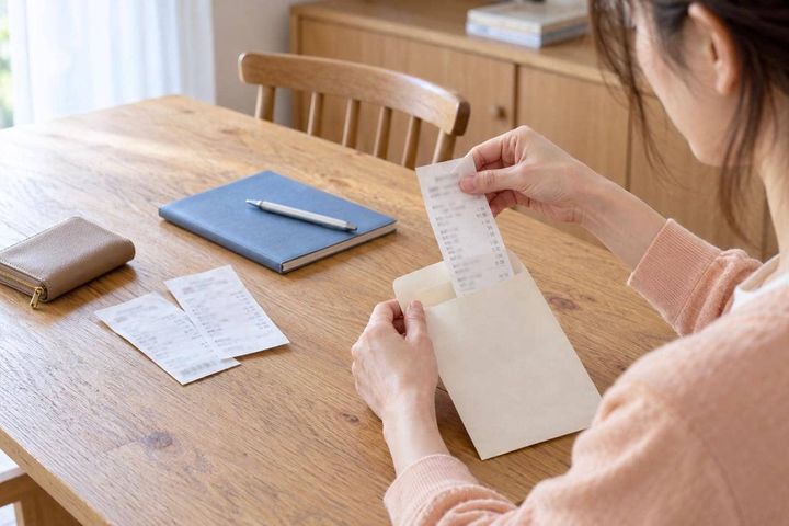 レシートの文字が薄くなるのはなぜ？テープ貼りと保管場所の注意点