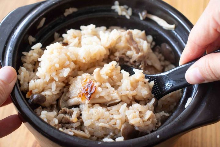 「牛肉としめじの炊き込みご飯」レシピ
