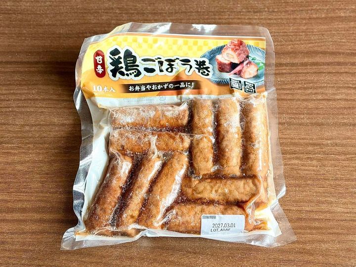 業務スーパー：甘辛鶏ごぼう巻