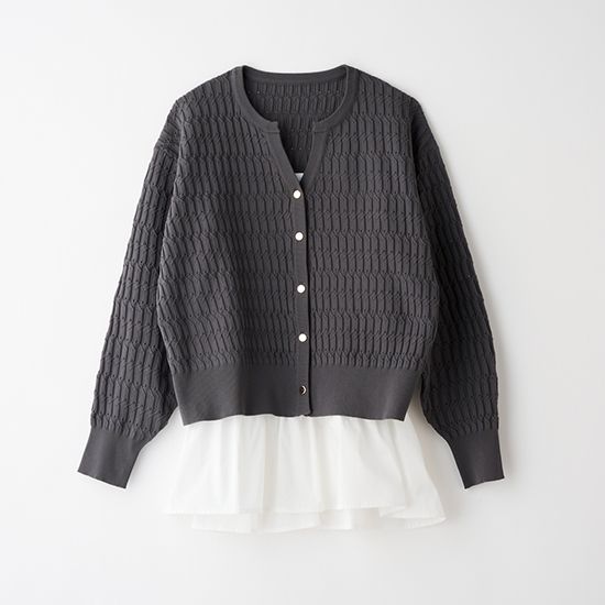 [Emma Taylor]キーネックカーディガン×キャミソールセット