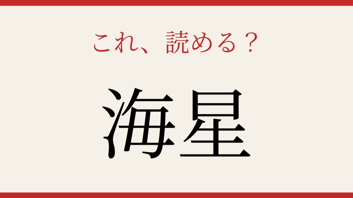 【難読漢字】シニアなら常識？海の生き物の不思議な姿の問題画像
