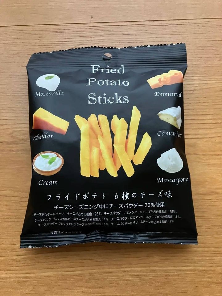ダイソー：スイートボックス フライドポテト 6種のチーズ味 42g