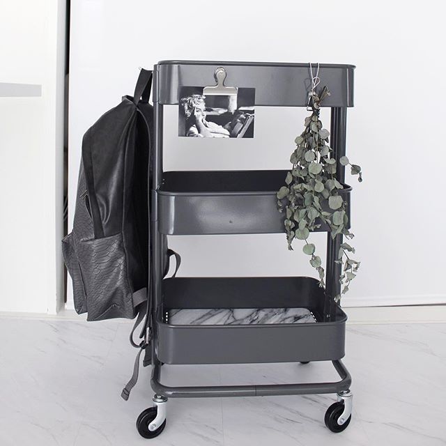IKEA ロースコグ ワゴン 収納 ダークブルー RASKOG